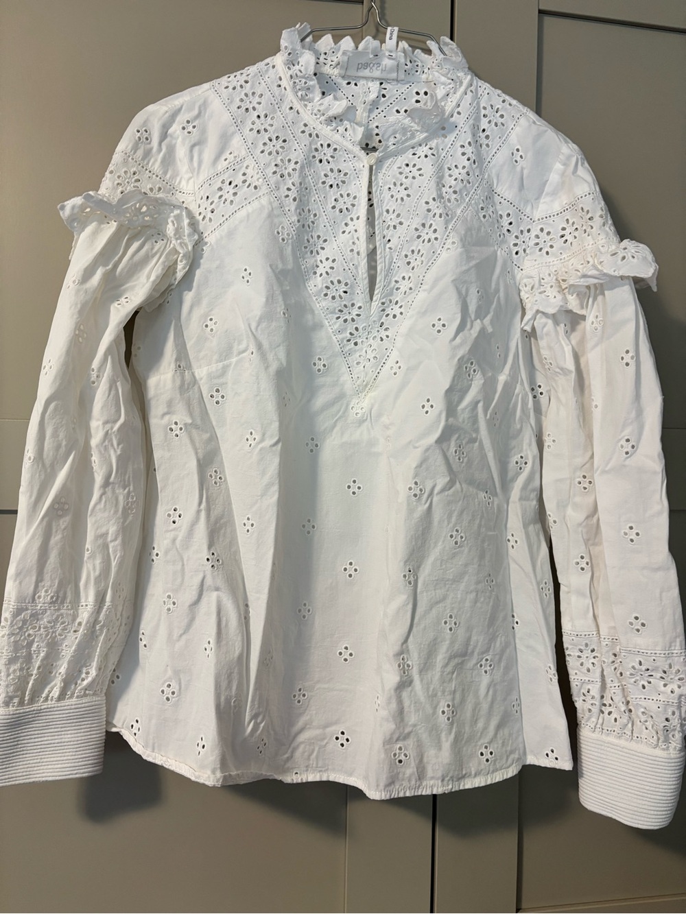 Ba&Sh white cotton eyelet top- XS